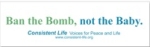 Ban the Bomb Bumper Sticker